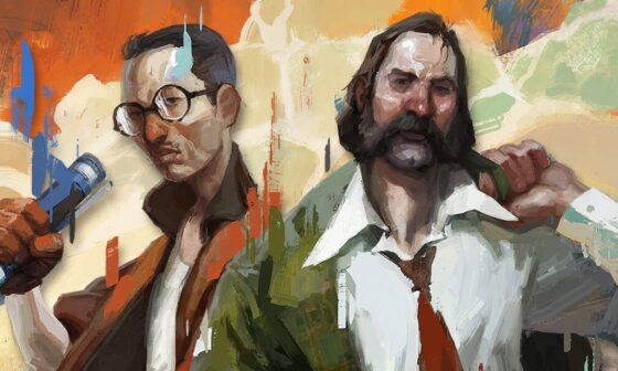 Cover-Art des Videospiels Disco Elysium: Zwei Ermittler schauen Betrachtende an (bunte Pastellfarben). (Bild: ZA/UM Studio)
